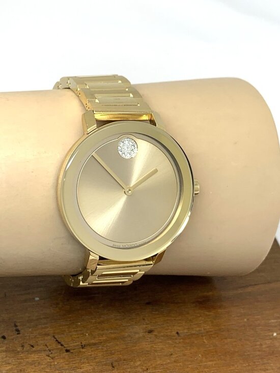 Movado Women\'s Watch 3600823 Bold Evolution Gold Dial Swiss Quartz Steel 34mm main image 12